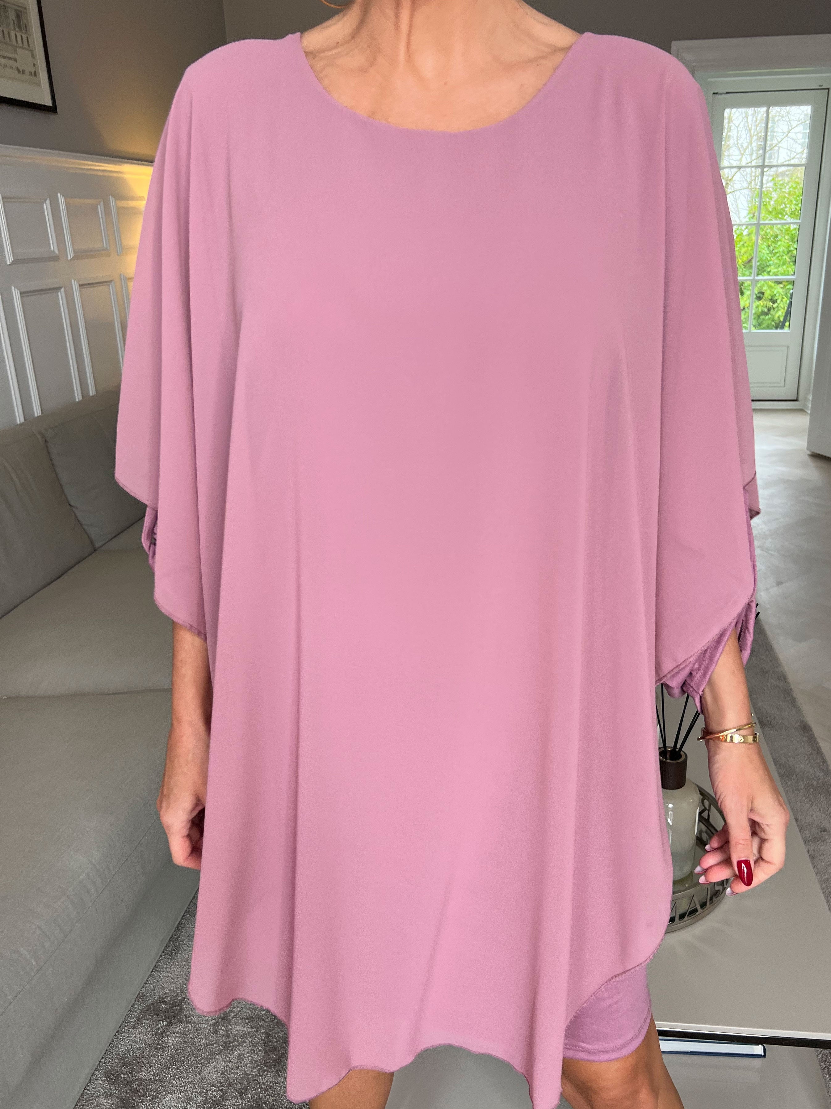 Kenya Long Sleeve - Tunikaklänning med chiffonglager